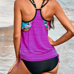 Set Tankini in due pezzi con impiombatura laterale